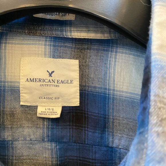 Men’s American Eagle Classic Fit Flannel SZ L - Picture 2 of 11